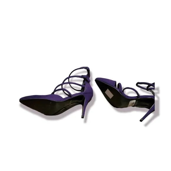 Purple Strappy Stiletto Heels Shoes Pump Size 8.5 no box
