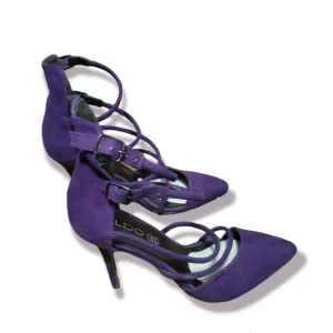 Purple Strappy Stiletto Heels Shoes Pump Size 8.5 no box
