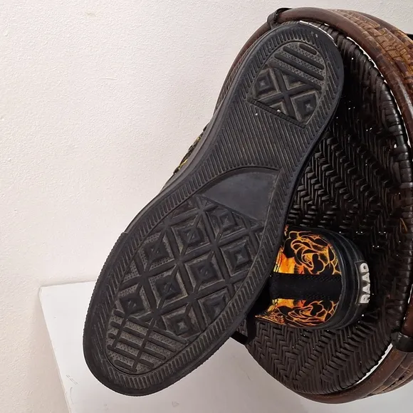 Raad Shop Skull Mandala Orange Men Size 12 Shoes