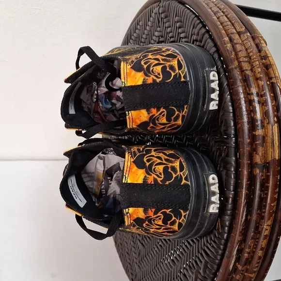 Raad Shop Skull Mandala Orange Men Size 12 Shoes