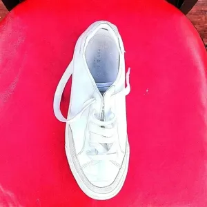 Rac&amp;bone women white leather tennis shoes Pre-owned
