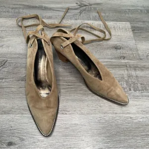 Rachel Comey Tan Suede Lace-Up Shoes