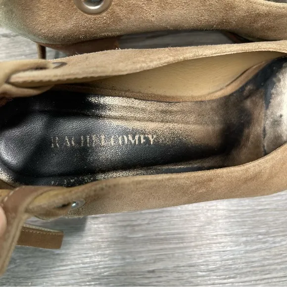 Rachel Comey Tan Suede Lace-Up Shoes