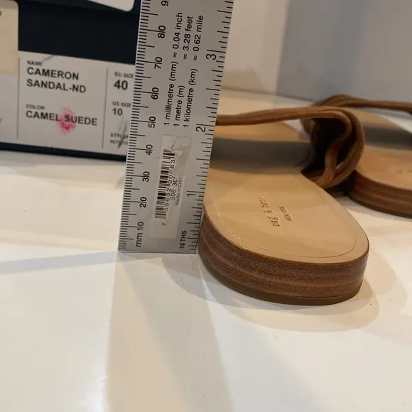 Rag &amp; bone Cameron Sandal Slide in Camel Suede size 10 US or 40 EU New In Box
