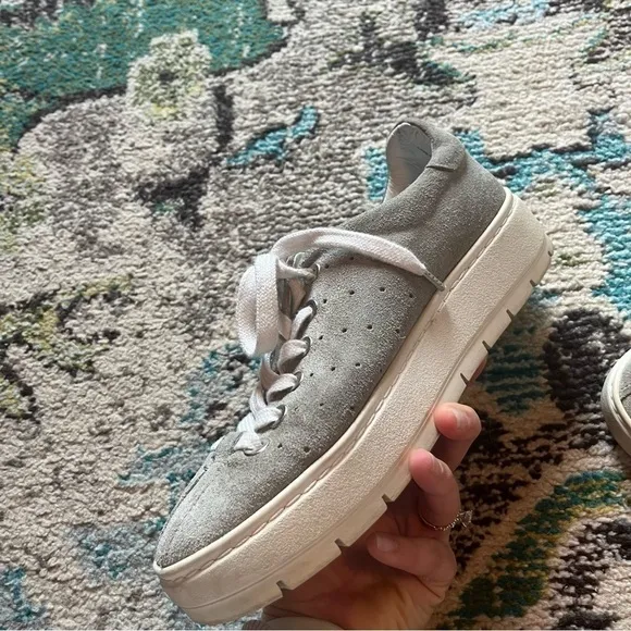 Rag &amp; Bone gray suede leather sneaker shoes