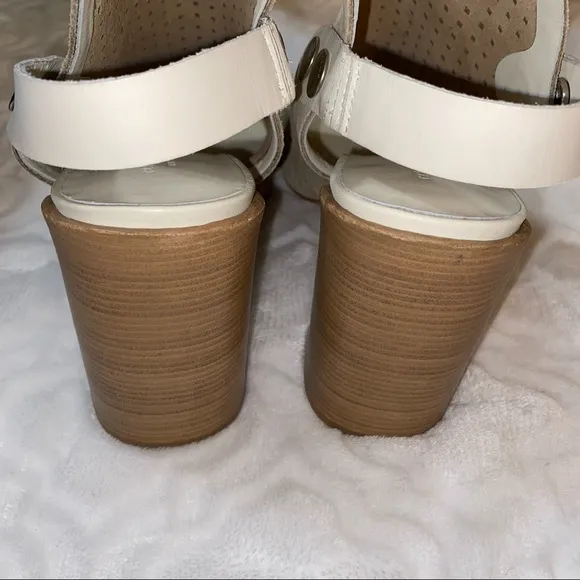 Rag &amp; Bone LEIGH Stacked Suede Sandal - Stucco - NIB - Size 9.5 - $495 MRSP