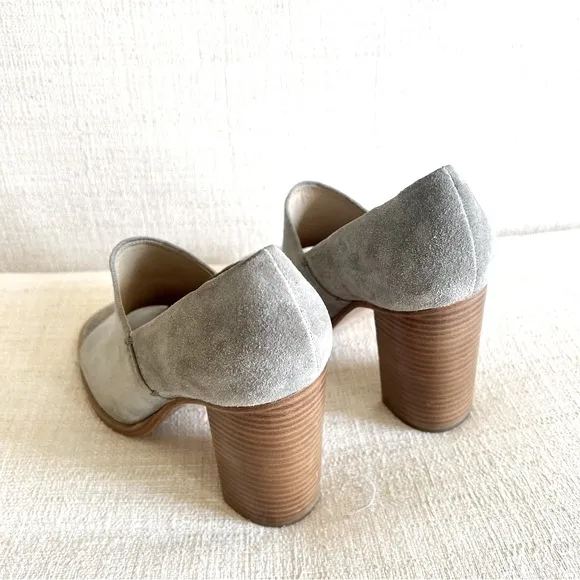 Rag &amp; Bone Myra Lofty Stacked Heels in Gray Suede EU Size 37