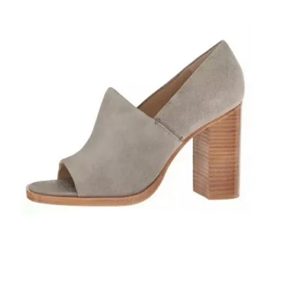 Rag &amp; Bone Myra Lofty Stacked Heels in Gray Suede EU Size 37