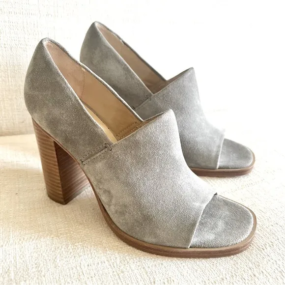 Rag &amp; Bone Myra Lofty Stacked Heels in Gray Suede EU Size 37