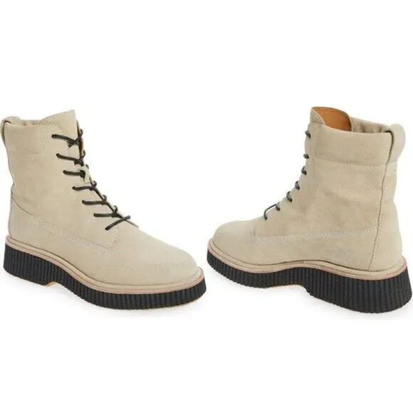 Rag &amp; Bone Women Soft Suede‎ Leather Boot Combat Shoes Size 6.5