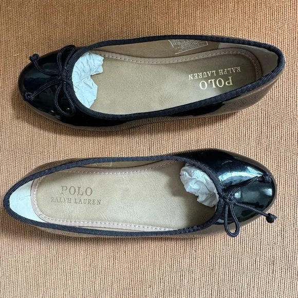 Ralph Lauren Black Dress Shoes with Patent Leather Finish