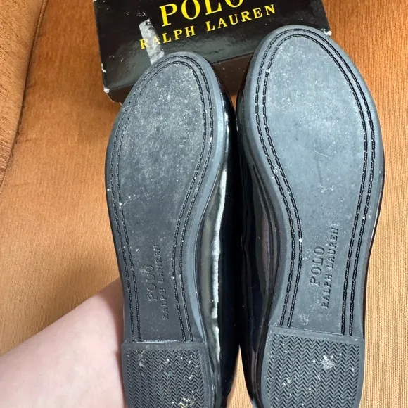 Ralph Lauren Black Dress Shoes with Patent Leather Finish