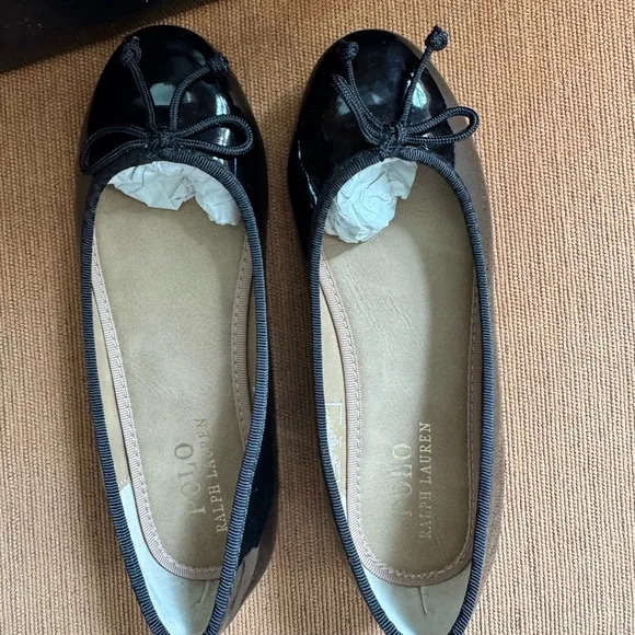 Ralph Lauren Black Dress Shoes with Patent Leather Finish
