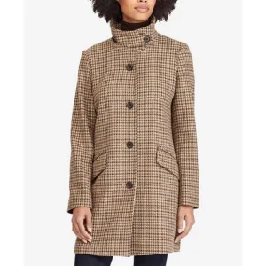 Ralph Lauren Equestrian Chore Jacket Reefer Blazer Houndstooth Academia Coatigan
