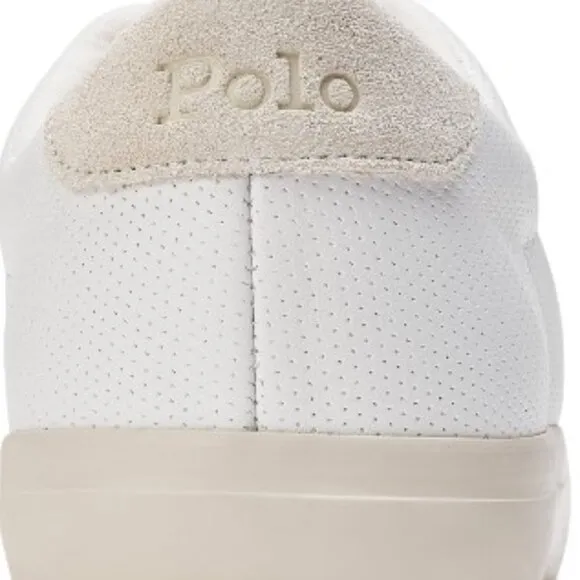 Ralph Lauren Men's Longwood White Leather Sneakers sz 15. Super clean