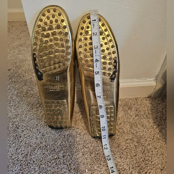 RALPH LAUREN Purple Label Made In Italy Gold Loafers Size 10B