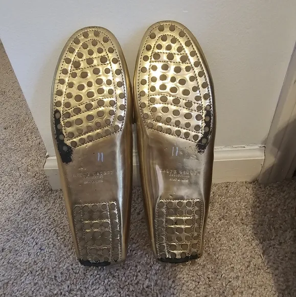 RALPH LAUREN Purple Label Made In Italy Gold Loafers Size 10B