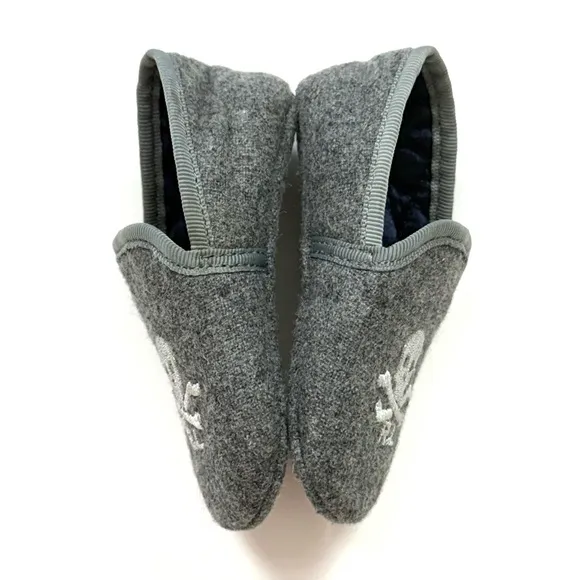 Ralph Lauren Skull &amp; Crossbones Smoking Slippers