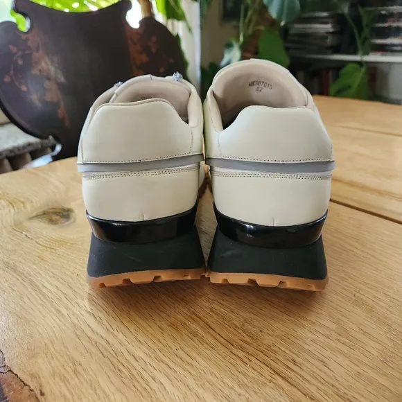 RARE Leizilei Calf Leather Sneakers Mens Size 12 White Platform Shoes Y2k