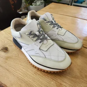 RARE Leizilei Calf Leather Sneakers Mens Size 12 White Platform Shoes Y2k