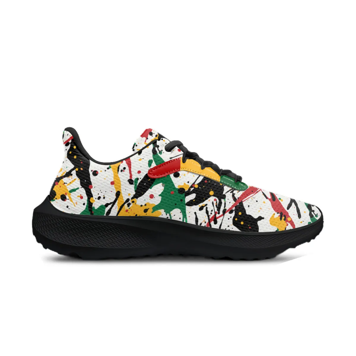 Rasta Shoes - Paint Splattered Running Shoes