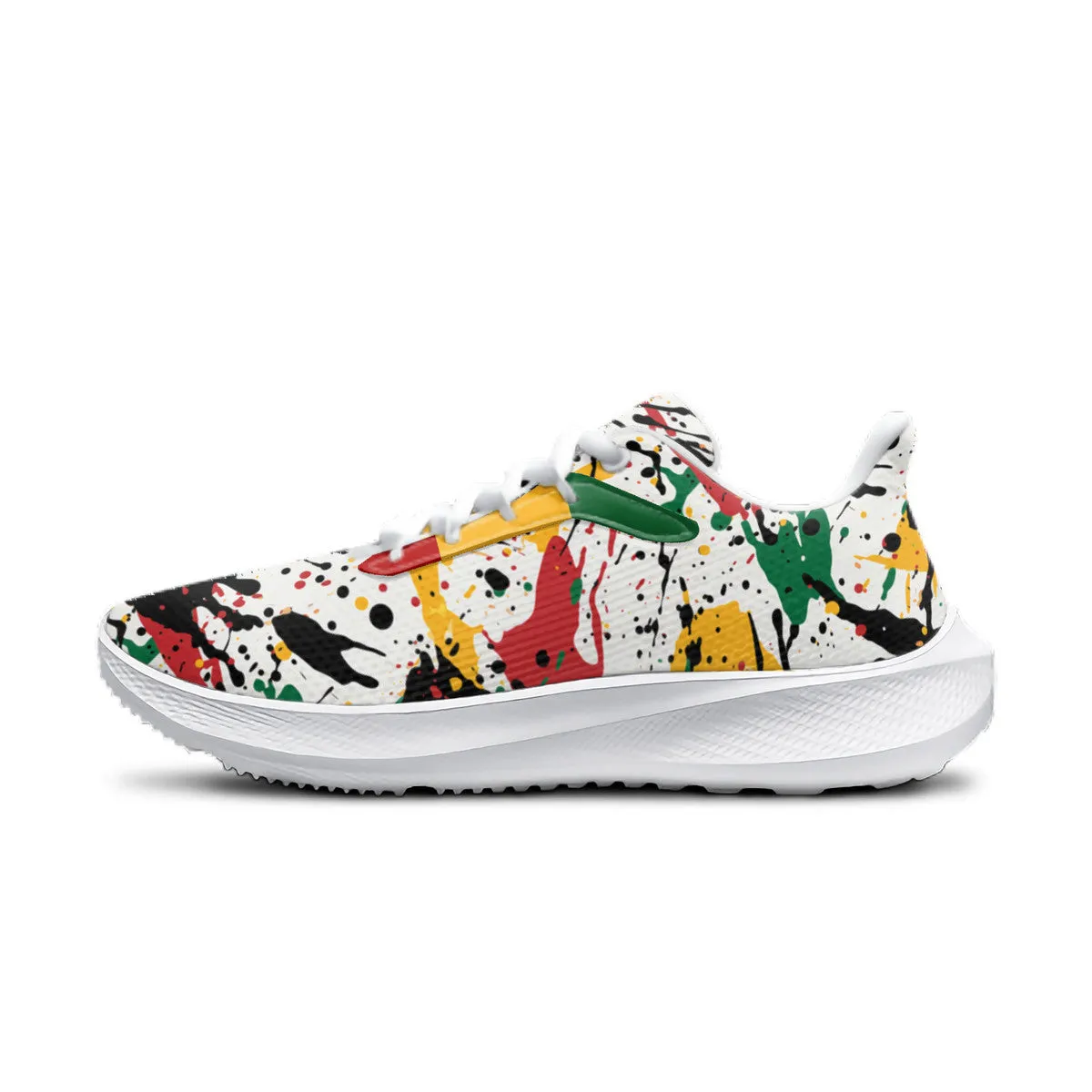 Rasta Shoes - Paint Splattered Running Shoes
