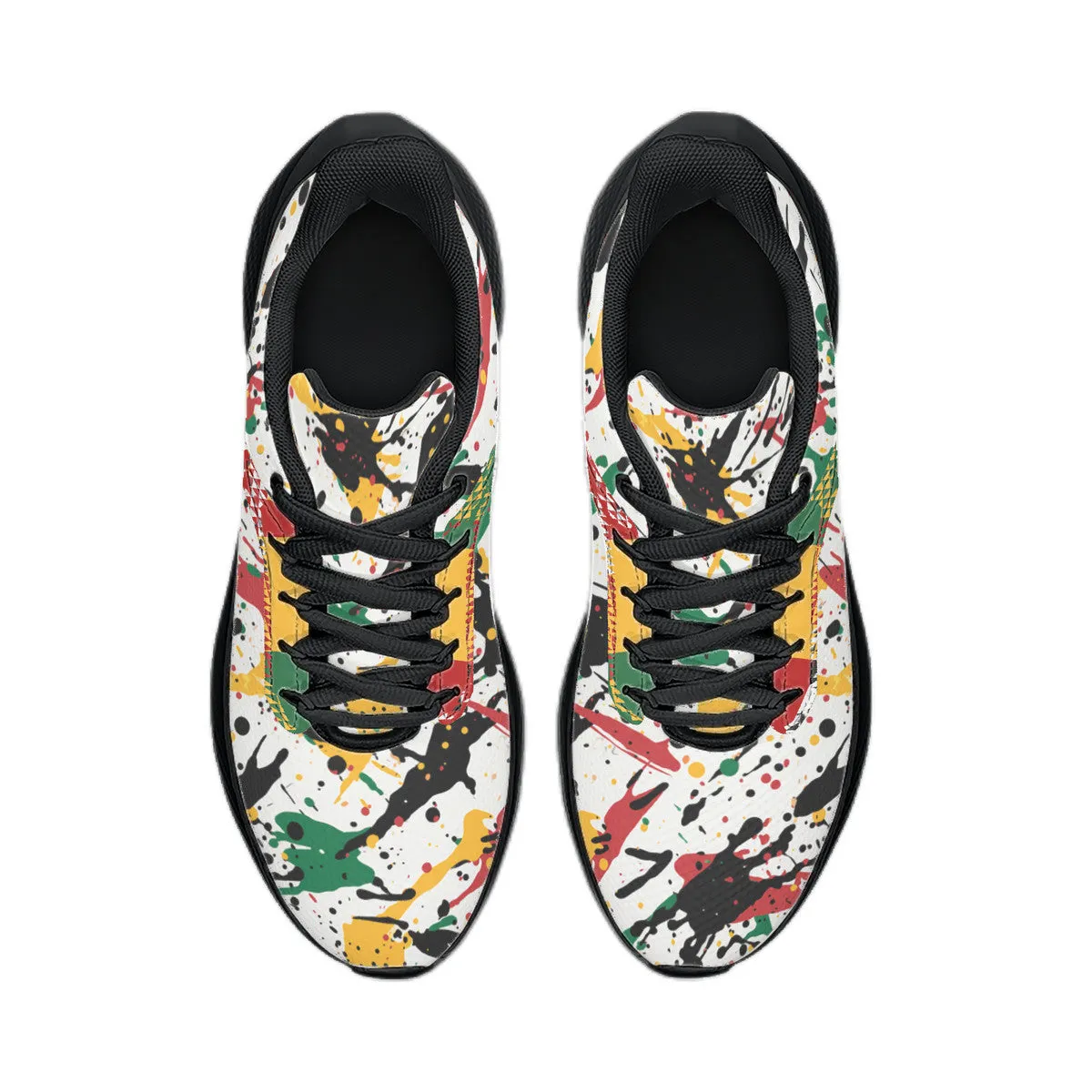 Rasta Shoes - Paint Splattered Running Shoes