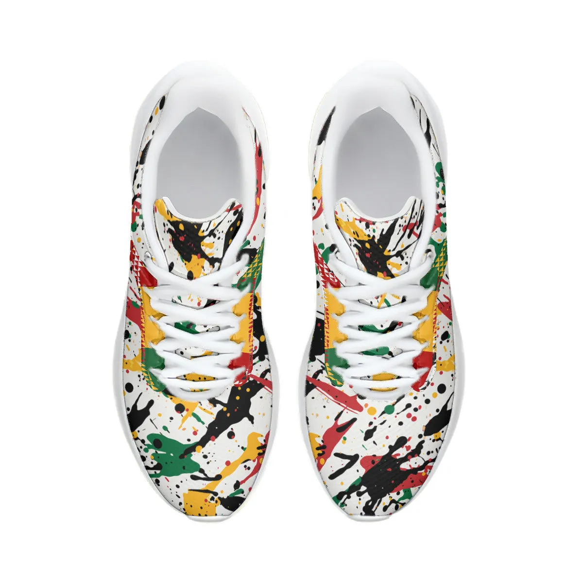 Rasta Shoes - Paint Splattered Running Shoes