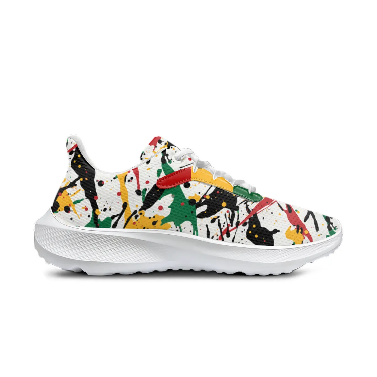 Rasta Shoes - Paint Splattered Running Shoes