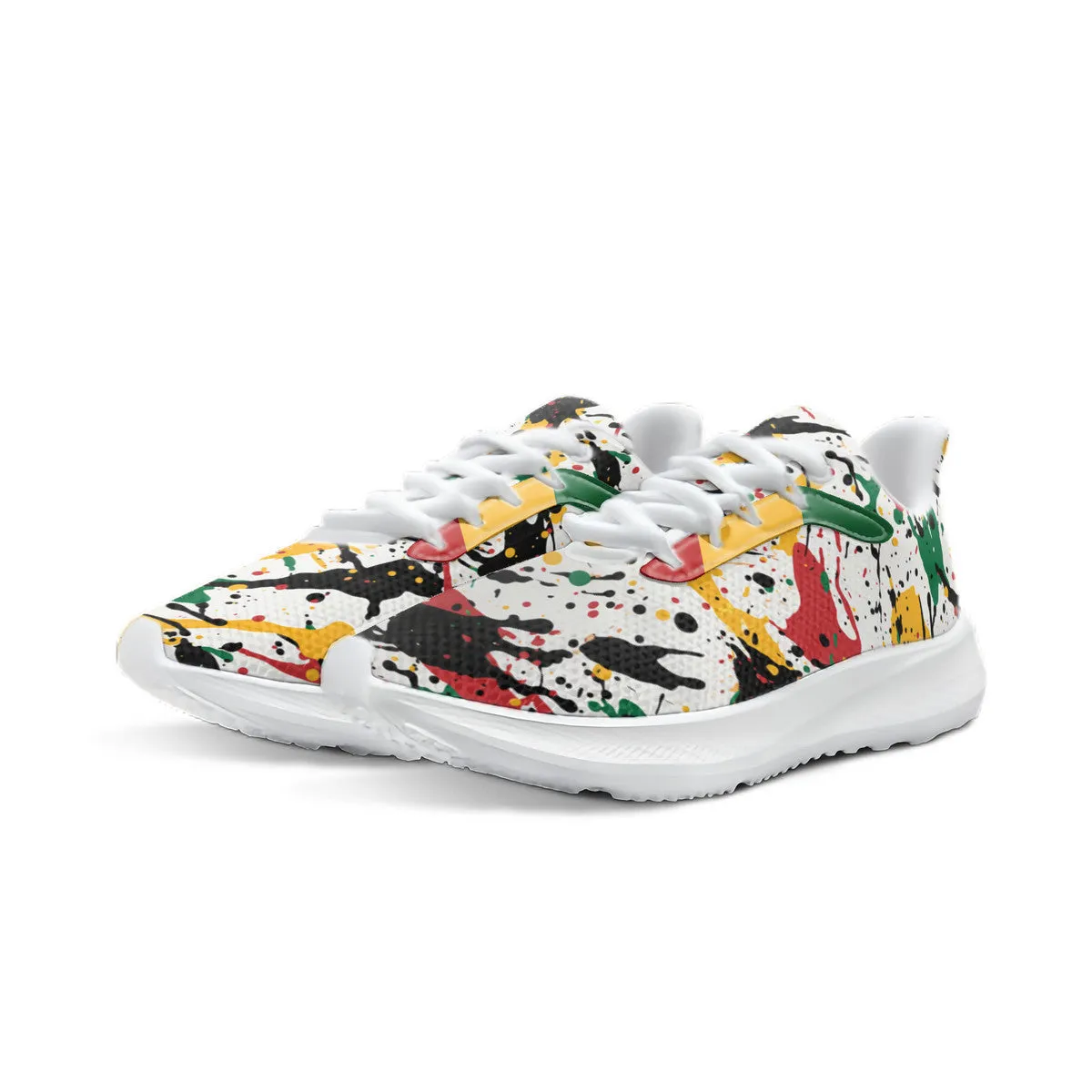 Rasta Shoes - Paint Splattered Running Shoes