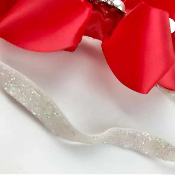 Red &amp; Silver Tutu w/matching Soft Shoes &amp; Bow