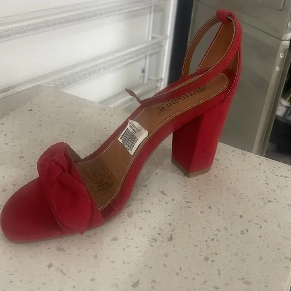 Red heel women dress shoes new