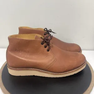 Red Wing Boots Men Size 12 E2 595 Tread Chukka Soft Toe Leather Tan Vibram