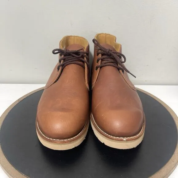 Red Wing Boots Men Size 12 E2 595 Tread Chukka Soft Toe Leather Tan Vibram