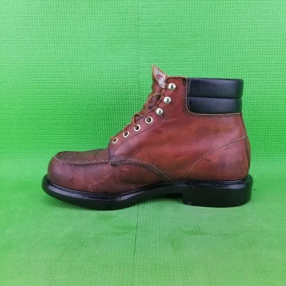 Red Wing Shoes 6&quot; Super Sole Boot Red Leather Soft Moc-Toe 16015 Men's 9EE USA