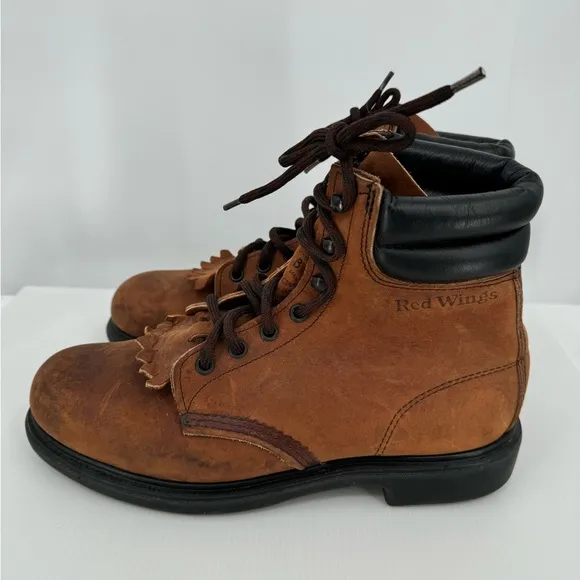 Red Wing‎ Shoes Brown Leather Combat Boots Women’s Size 10B 45013