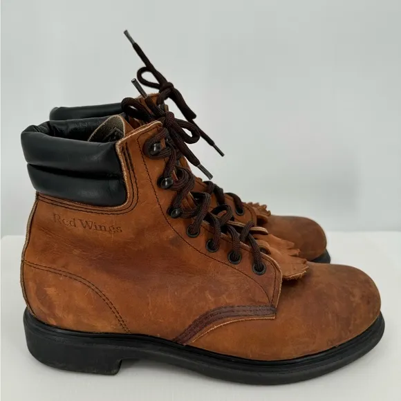 Red Wing‎ Shoes Brown Leather Combat Boots Women’s Size 10B 45013