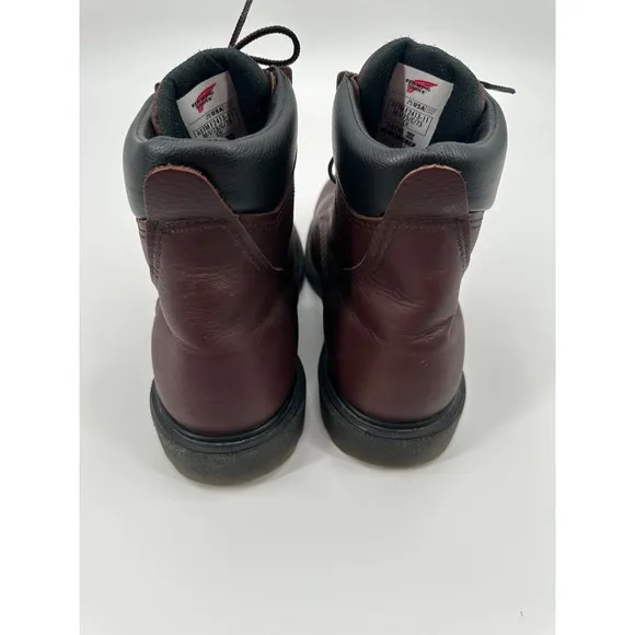 Redwing Supersole 6 inch Safety Boot Men 9 Brown Lace Up Steel Toe 2406