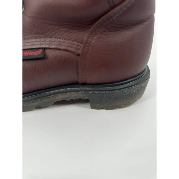 Redwing Supersole 6 inch Safety Boot Men 9 Brown Lace Up Steel Toe 2406