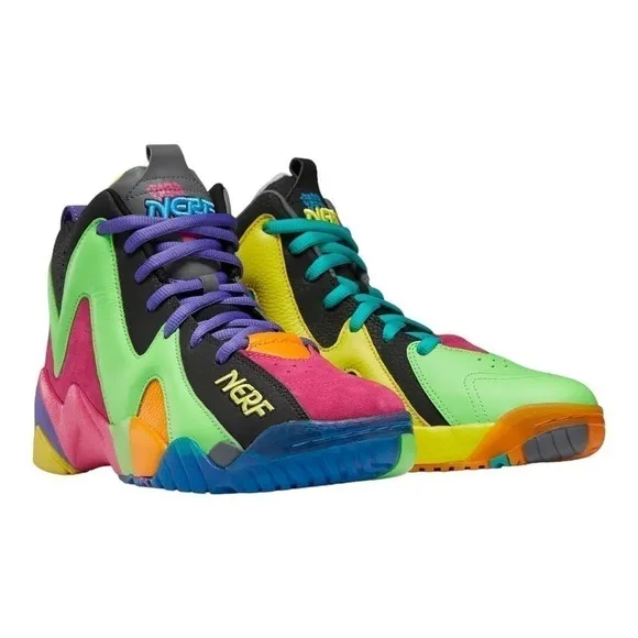 Reebok Kamikaze II NERF NERFOOP Basketball Shoes Men Size 4 Women 5.5