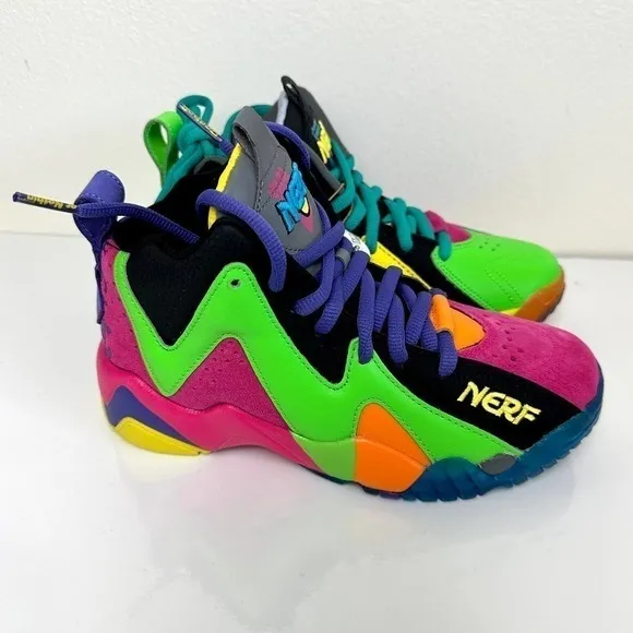 Reebok Kamikaze II NERF NERFOOP Basketball Shoes Men Size 4 Women 5.5