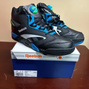 Reebok Mens Black Blue Shaq Victory Pump H06491 Athletic Basketball Shoes