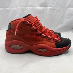 Reebok Question Mid Heart Over Hype Mens 5.5/WMNS 7 Red Black FX4015 BRED PATENT