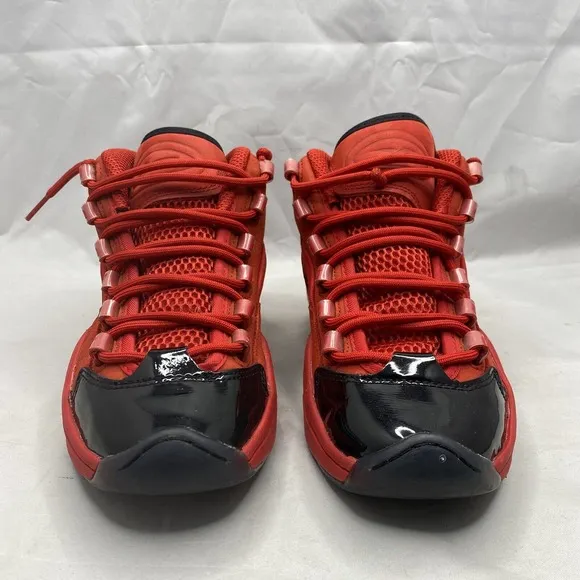 Reebok Question Mid Heart Over Hype Mens 5.5/WMNS 7 Red Black FX4015 BRED PATENT