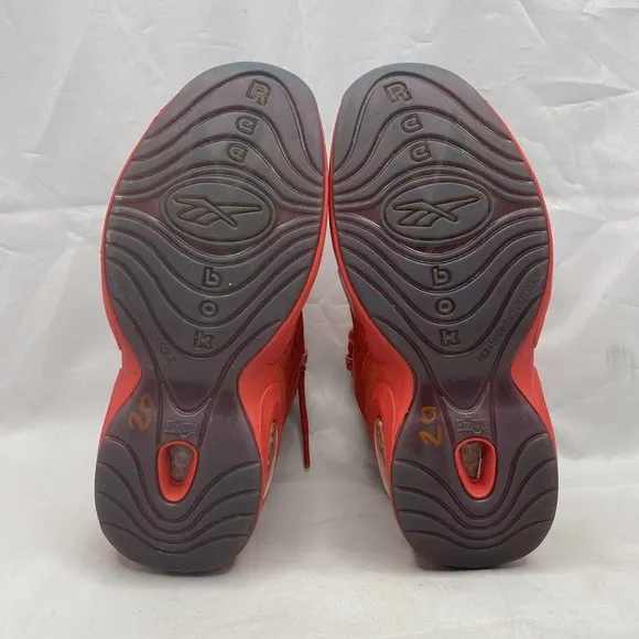 Reebok Question Mid Heart Over Hype Mens 5.5/WMNS 7 Red Black FX4015 BRED PATENT