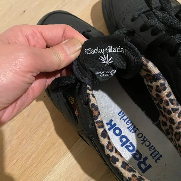 Reebok x Wacko Maria Club C 85 Black Leather Womens Shoes