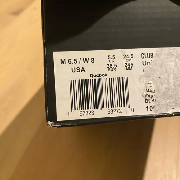 Reebok x Wacko Maria Club C 85 Black Leather Womens Shoes