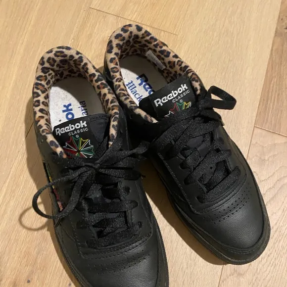 Reebok x Wacko Maria Club C 85 Black Leather Womens Shoes