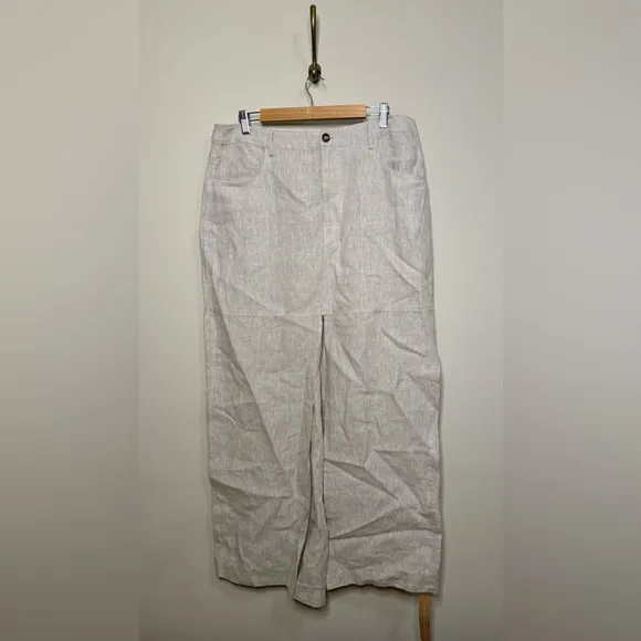 Reformation Tazz Maxi Linen Skirt in Oatmeal
