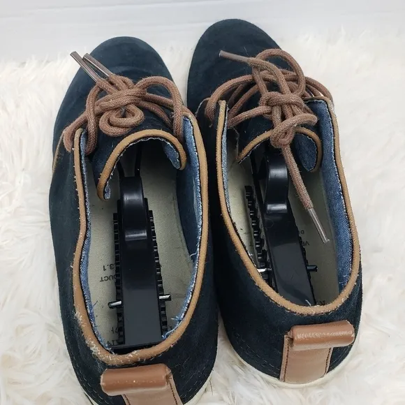River Island‎ Navy Blue Suede Shoes Sz 7.5